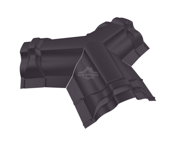 Тройник Y-образный для конька ПРЕМИУМ Полиэстер RAL 8019