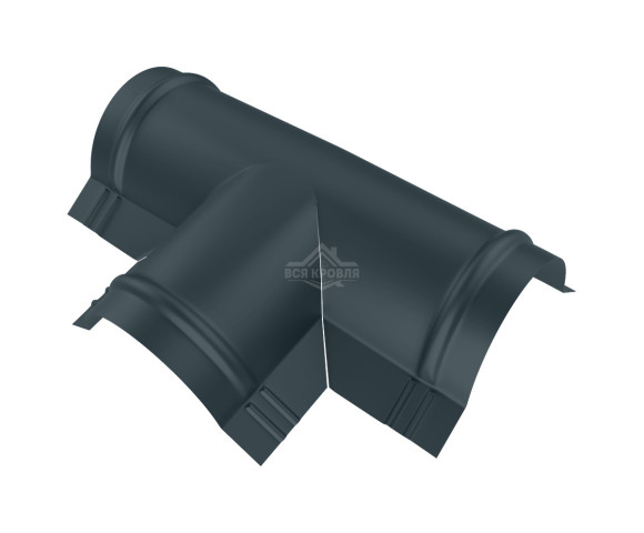 Тройник T-образный для конька полукруглого малого Полиэстер RAL 7016