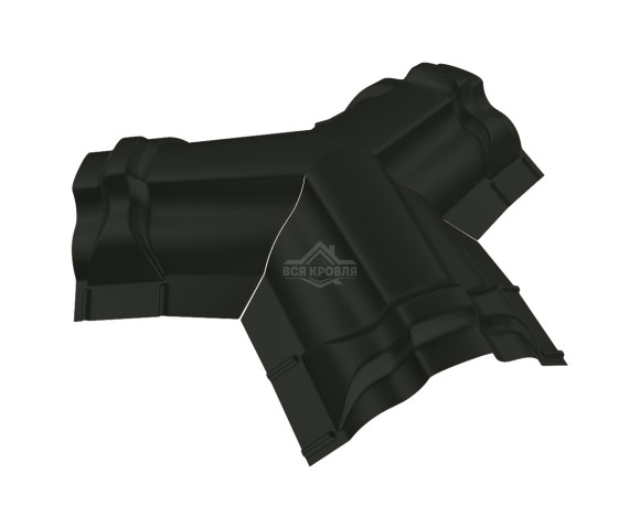 Тройник Y-образный для конька ПРЕМИУМ Texture RAL 9005