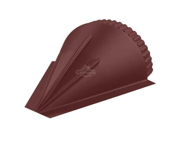 Заглушка конусная для конька полукруглого малого Texture RAL 8017