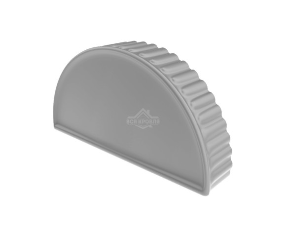 Заглушка торцевая для конька полукруглого малого Полиэстер RAL 9006