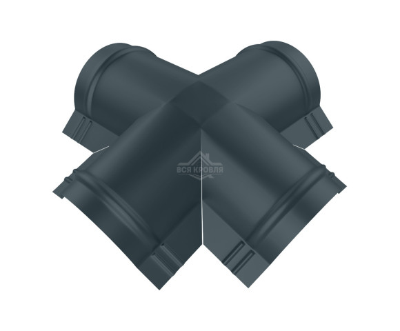 Четверник для конька полукруглого малого Полиэстер RAL 7016