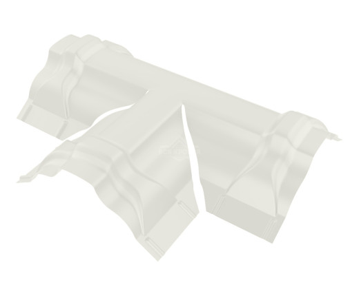 Четверник для конька ПРЕМИУМ Полиэстер RAL 9002