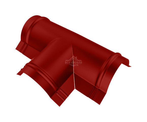 Тройник T-образный для конька полукруглого малого Полиэстер RAL 3011