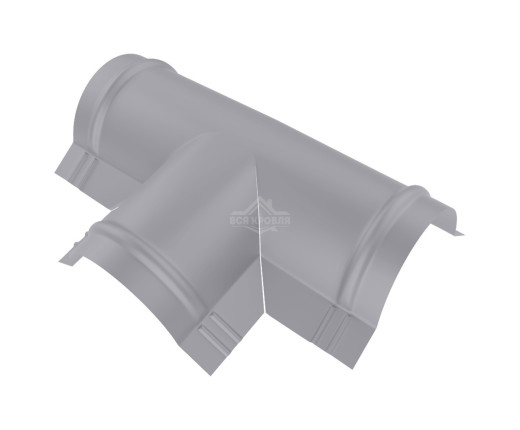 Тройник T-образный для конька полукруглого малого Полиэстер RAL 7004