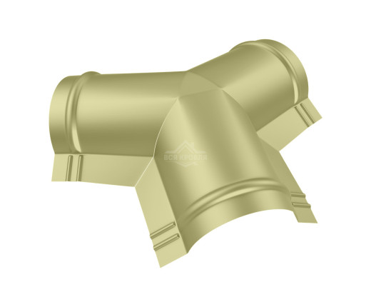 Тройник Y-образный для конька полукруглого малого Полиэстер RAL 1014