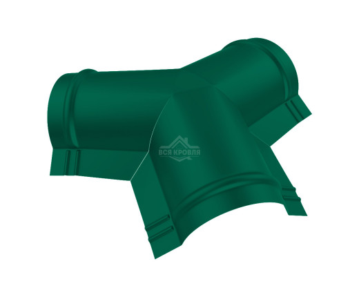 Тройник Y-образный для конька полукруглого малого Полиэстер RAL 6029