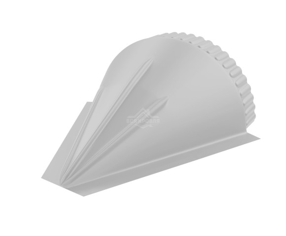 Заглушка конусная для конька полукруглого малого Полиэстер RAL 7035