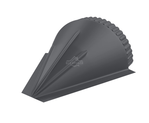 Заглушка конусная для конька полукруглого малого Texture RAL 7024