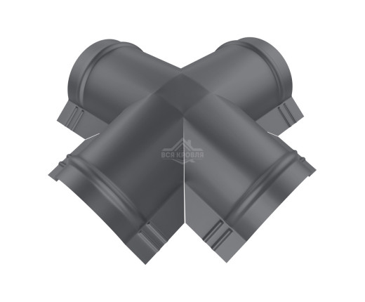 Четверник для конька полукруглого малого MAT RAL 7024