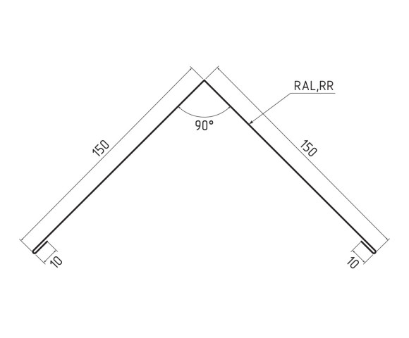 Конек 150х150 Pural RAL 6005