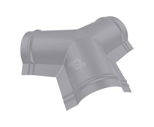 Тройник Y-образный для конька полукруглого малого Полиэстер RAL 7004