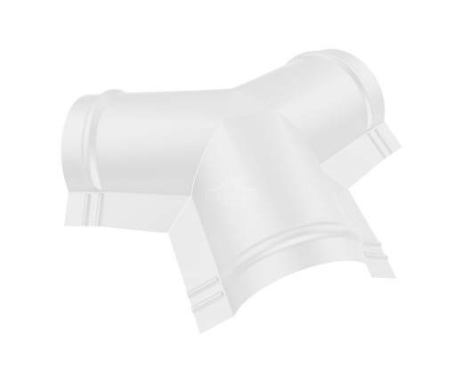 Тройник Y-образный для конька полукруглого малого Полиэстер RAL 9003