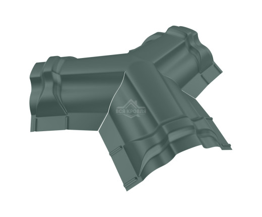 Тройник Y-образный для конька ПРЕМИУМ Полиэстер RAL 7005