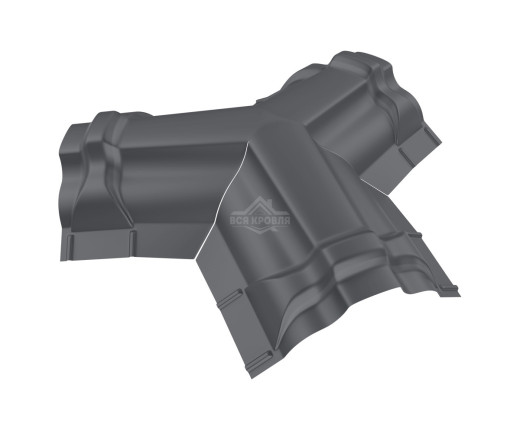 Тройник Y-образный для конька ПРЕМИУМ Texture RAL 7024