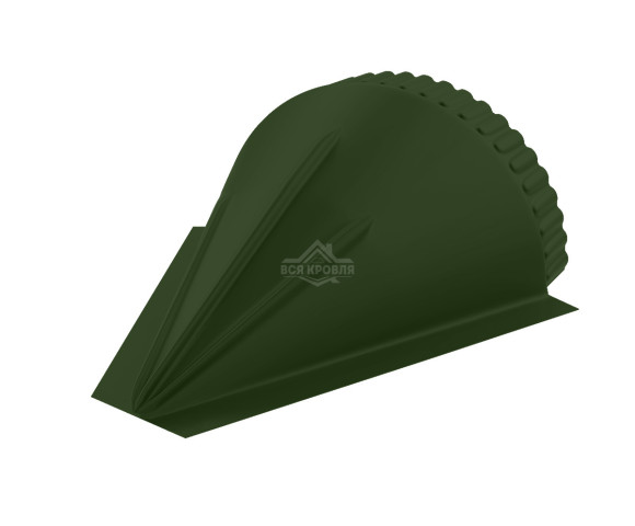Заглушка конусная для конька полукруглого малого Полиэстер RAL 6020