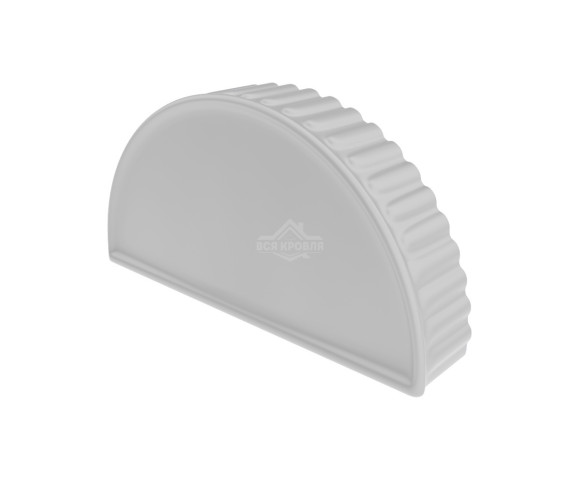 Заглушка торцевая для конька полукруглого малого Полиэстер RAL 7035