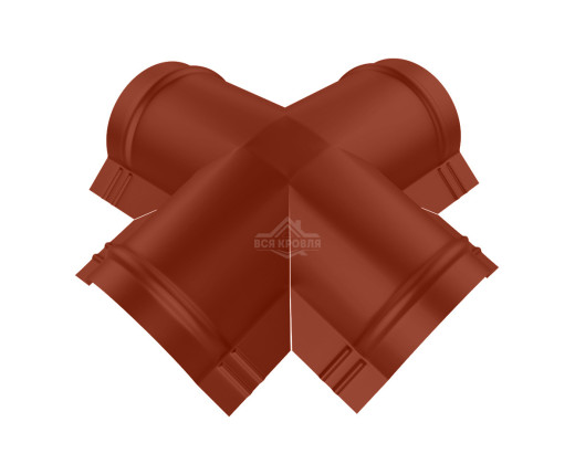 Четверник для конька полукруглого малого Полиэстер RAL 3009