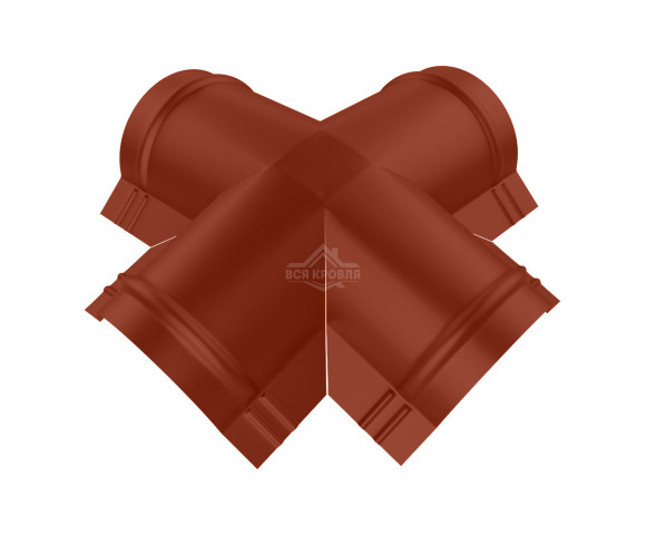 Четверник для конька полукруглого малого Полиэстер RAL 3009