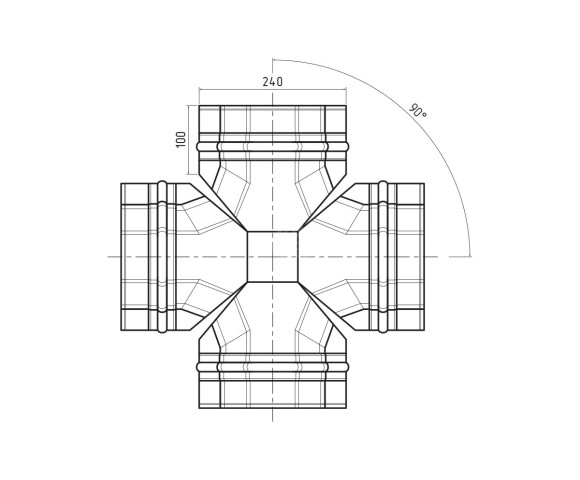 Четверник для конька ПРЕМИУМ Полиэстер RAL 6020