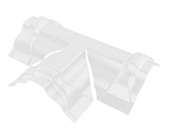 Тройник T-образный для конька ПРЕМИУМ Полиэстер RAL 9003