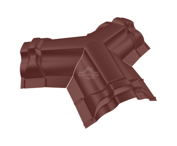 Тройник Y-образный для конька ПРЕМИУМ Texture RAL 8017
