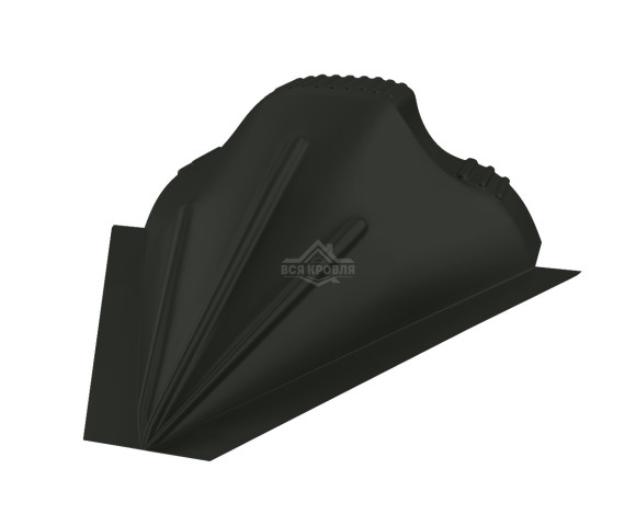 Заглушка конусная для конька ПРЕМИУМ Texture RAL 9005