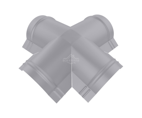 Четверник для конька полукруглого малого Полиэстер RAL 7004