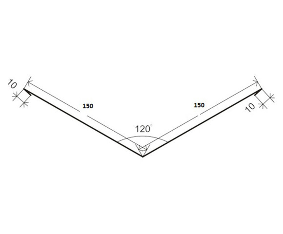Ендова верхняя 150х150 Texture RAL 9005