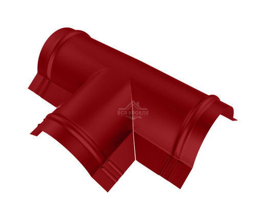 Тройник T-образный для конька полукруглого малого Полиэстер RAL 3003