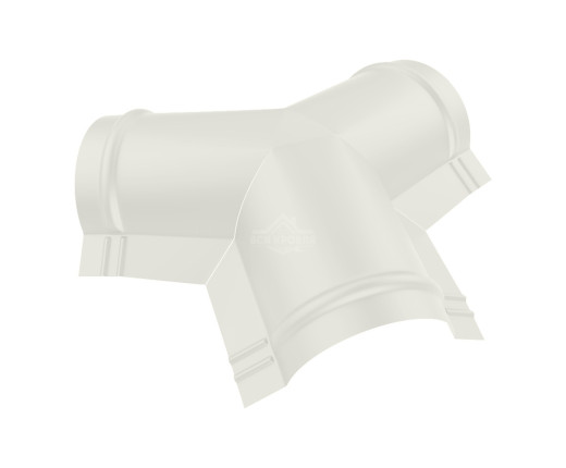 Тройник Y-образный для конька полукруглого малого Полиэстер RAL 9002