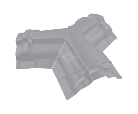 Тройник Y-образный для конька ПРЕМИУМ Полиэстер RAL 7004