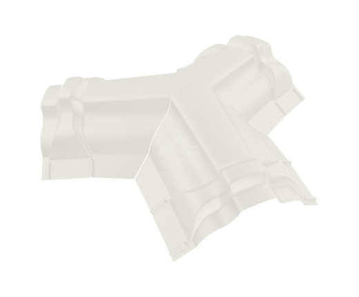 Тройник Y-образный для конька ПРЕМИУМ Полиэстер RAL 9002