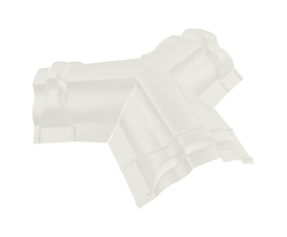 Тройник Y-образный для конька ПРЕМИУМ Полиэстер RAL 9002