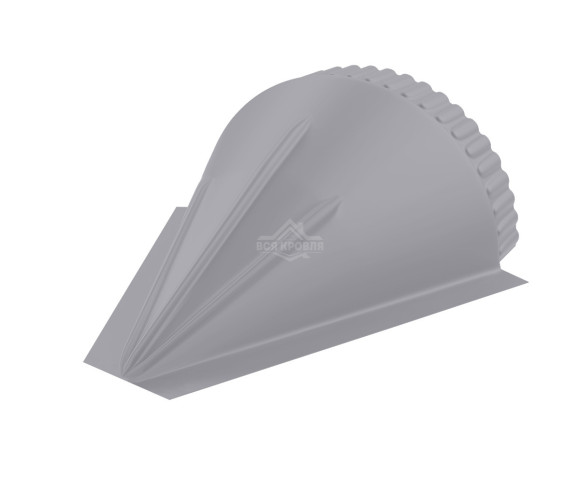 Заглушка конусная для конька полукруглого малого Полиэстер RAL 7004