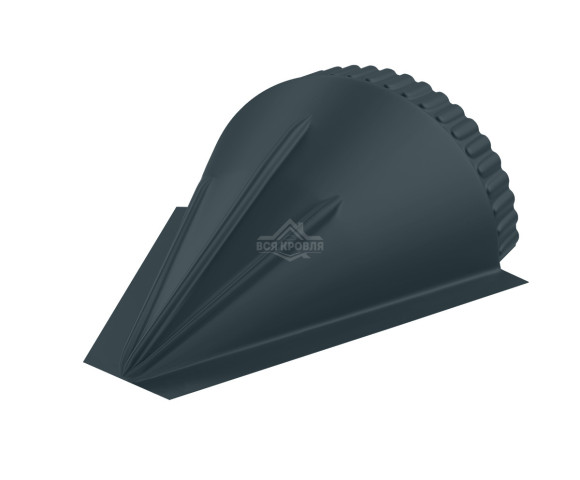 Заглушка конусная для конька полукруглого малого Полиэстер RAL 7016