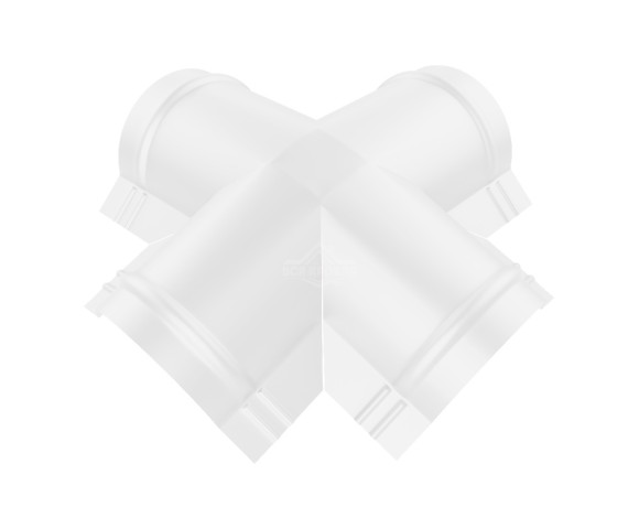 Четверник для конька полукруглого малого Полиэстер RAL 9003