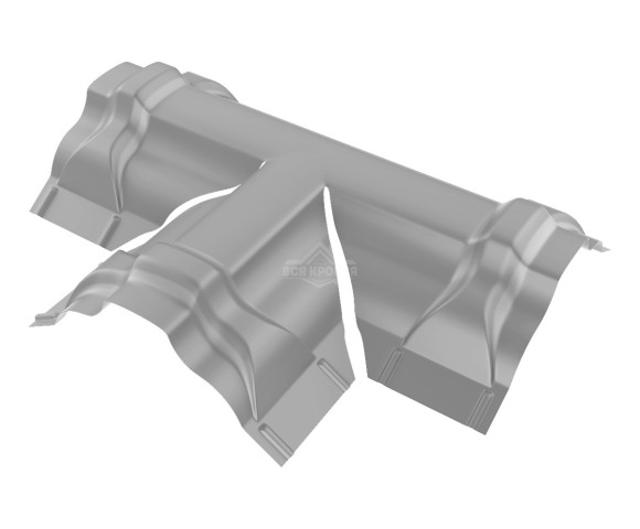 Тройник T-образный для конька ПРЕМИУМ Полиэстер RAL 9006