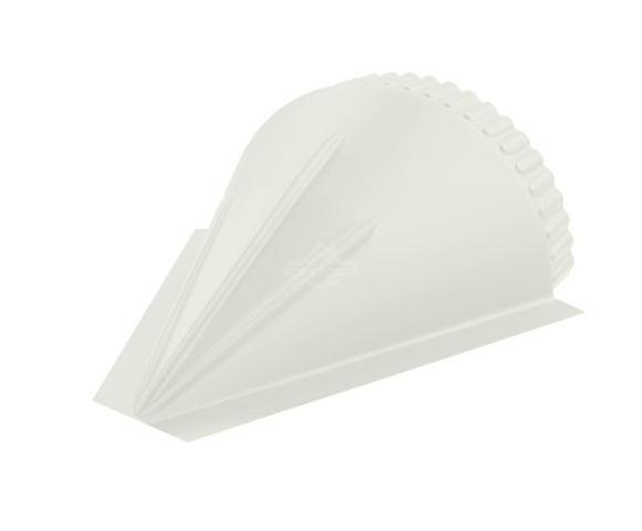 Заглушка конусная для конька полукруглого малого Полиэстер RAL 9002