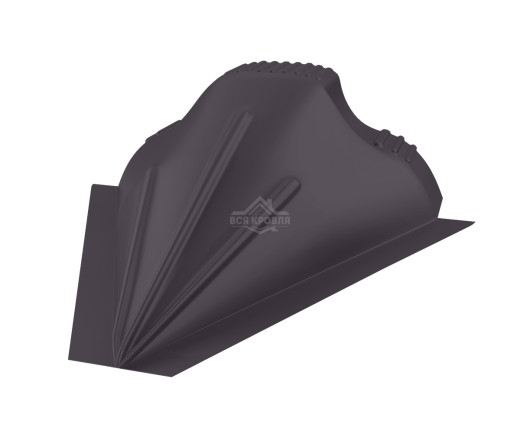 Заглушка конусная для конька ПРЕМИУМ Полиэстер RAL 8019