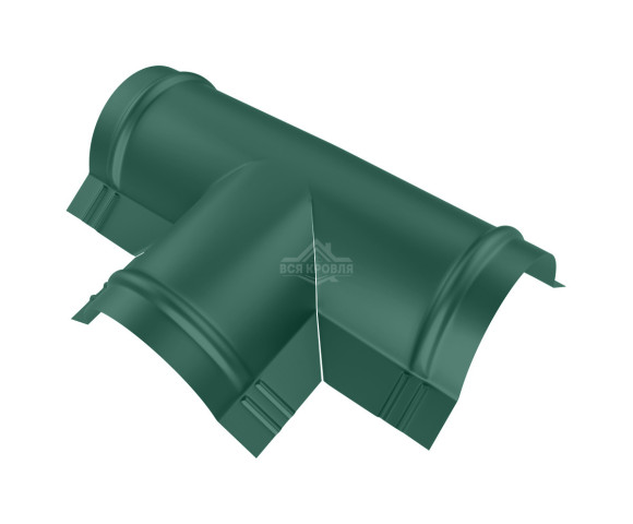Тройник T-образный для конька полукруглого малого Pural RAL 6005