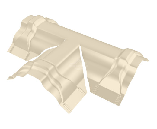 Тройник T-образный для конька ПРЕМИУМ Полиэстер RAL 1015