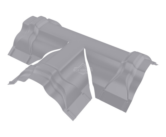 Тройник T-образный для конька ПРЕМИУМ Полиэстер RAL 7004