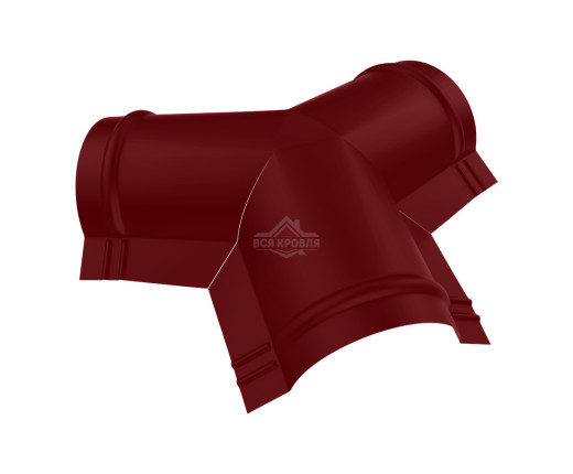 Тройник Y-образный для конька полукруглого малого MAT RAL 3005