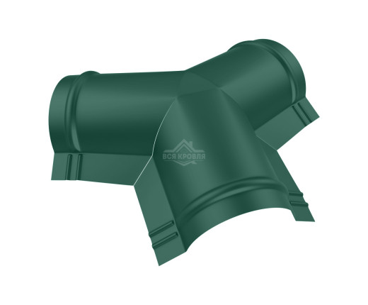Тройник Y-образный для конька полукруглого малого Pural RAL 6005