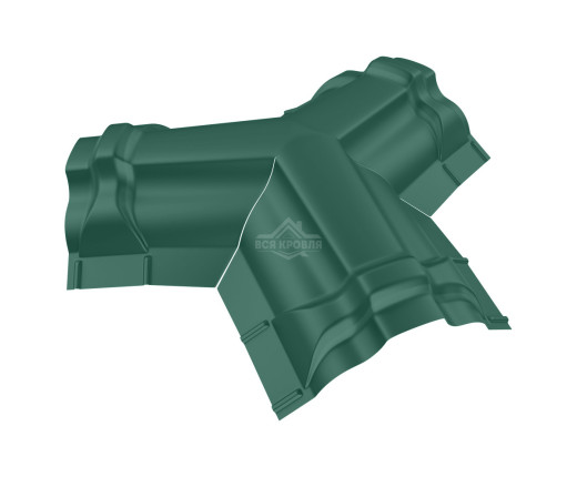 Тройник Y-образный для конька ПРЕМИУМ MAT RAL 6005