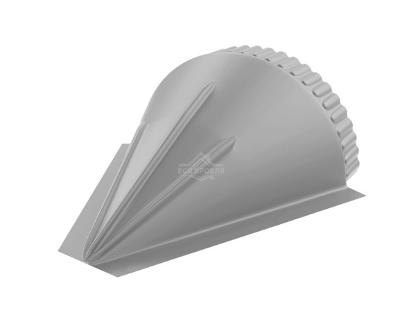Заглушка конусная для конька полукруглого малого Полиэстер RAL 9006
