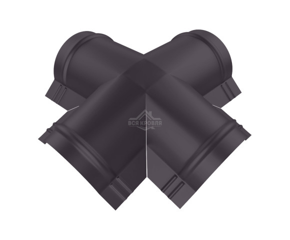 Четверник для конька полукруглого малого MAT RAL 8019