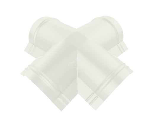 Четверник для конька полукруглого малого Полиэстер RAL 9002