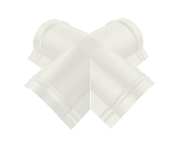 Четверник для конька полукруглого малого Полиэстер RAL 9002